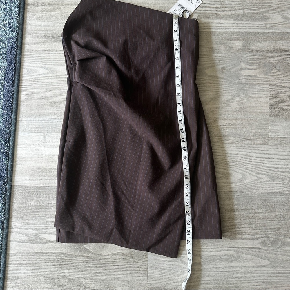 Zara Brown Strapless Dress - Picture 13 of 14